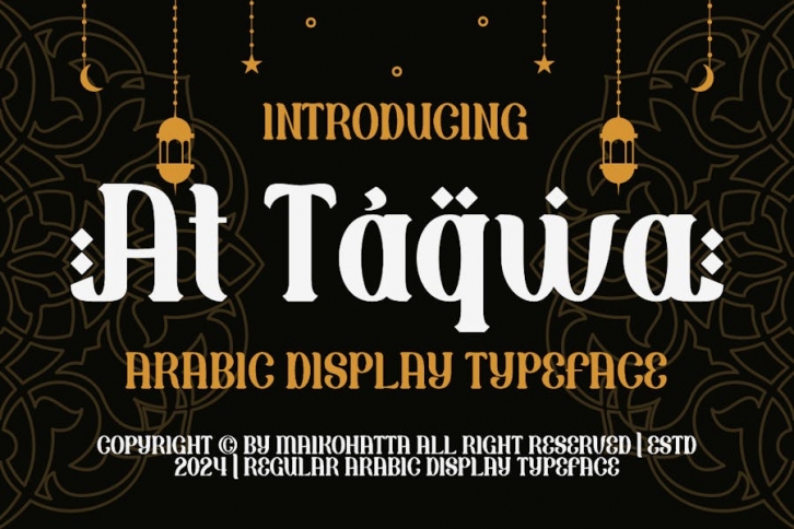 At Taqwa - Arabic Display Typeface Font Download