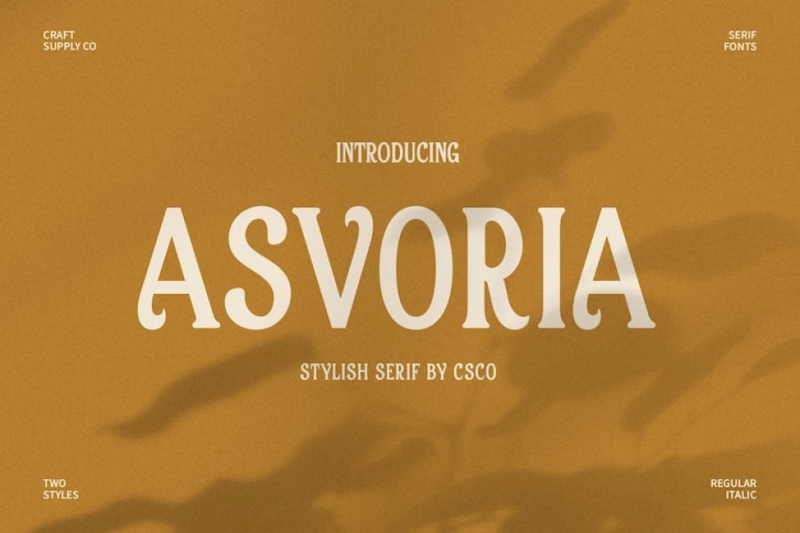 Asvoria – Stylish Serif Font Download