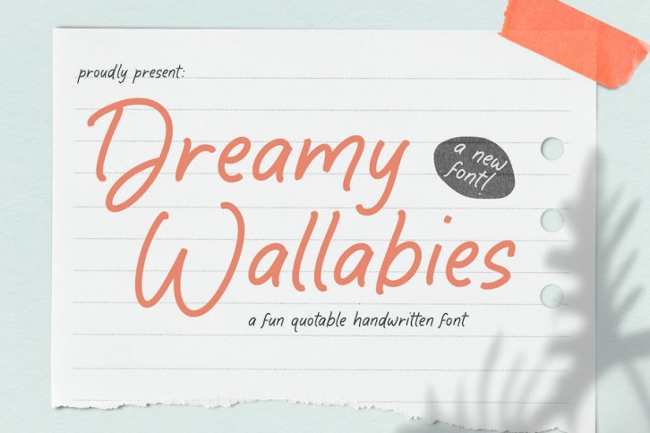 Dreamy Wallabies - Fun Quotable Handwritten TT Font Download