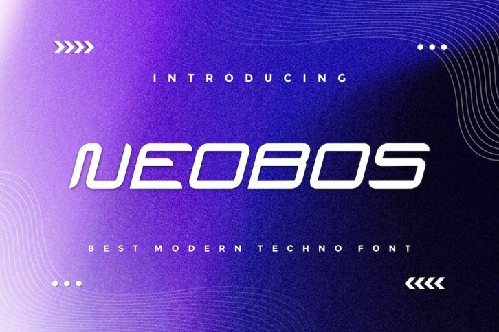 Neobos - Modern Techno Font Font Download
