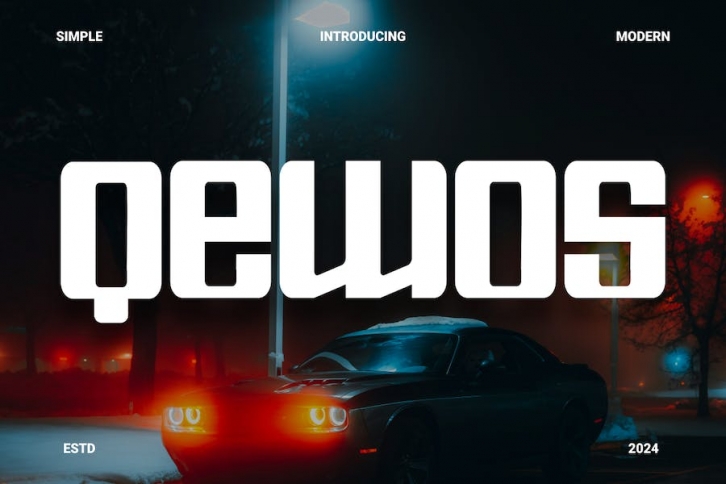 Qewos - Logotype Display Font Font Download