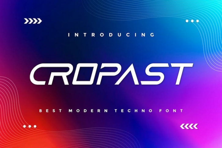 Cropast - Modern Techno Font Font Download