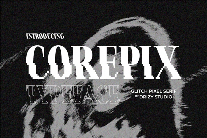 Corepix - Glitch Pixel Serif Font Font Download