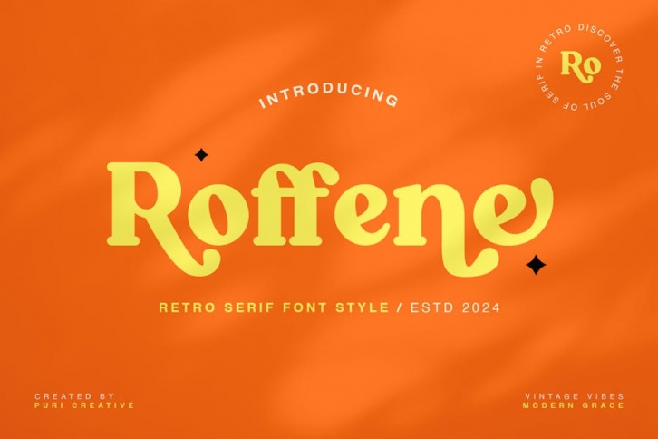Roffene - Retro Serif Style Font Font Download