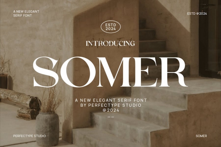 Somer Elegant Serif Font Typeface Font Download