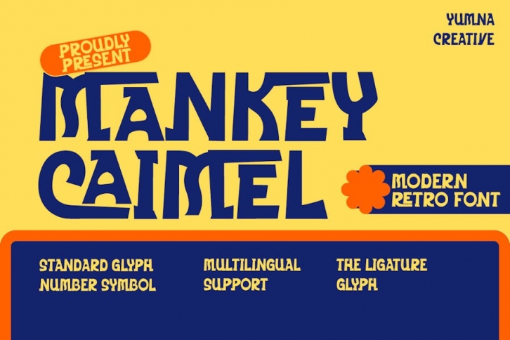 Mankey Caimel - Modern Retro Font Font Download