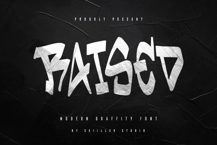 Raised - Graffiti Font Font Download