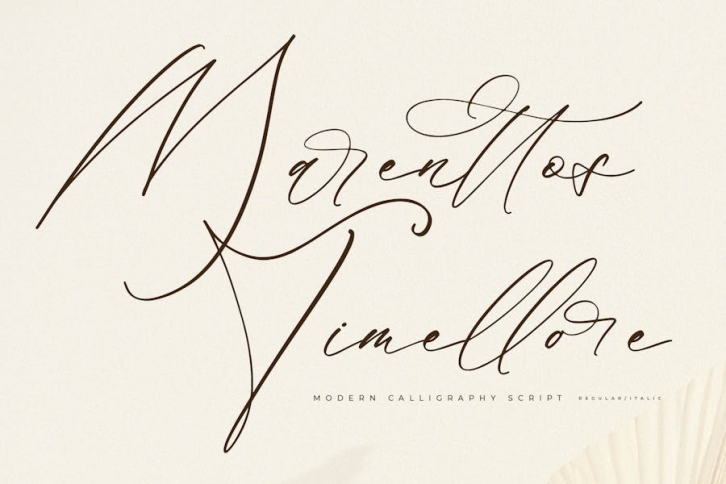 Marenttos Timellore Modern Calligraphy Font Font Download
