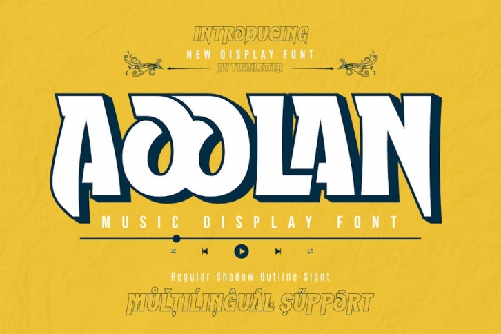 Aoolan - Music Display Font Font Download
