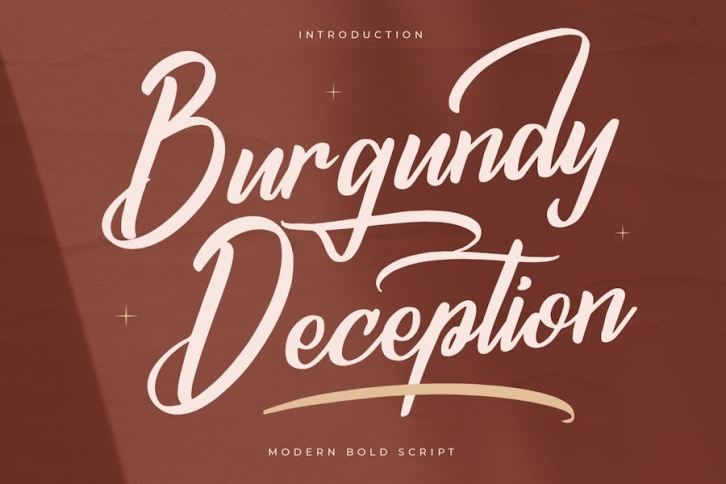 Burgundy Deception Modern Script Font Font Download