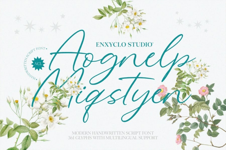 NCL Aognelp Miqstyen - Handwritten Script Font Font Download