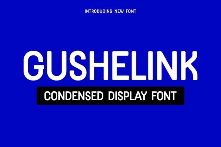 GUSHELINK Condensed Display Font Font Download