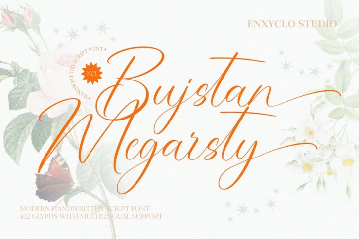 NCL Bujstan Megarsty - Elegant Swash Script Font Font Download