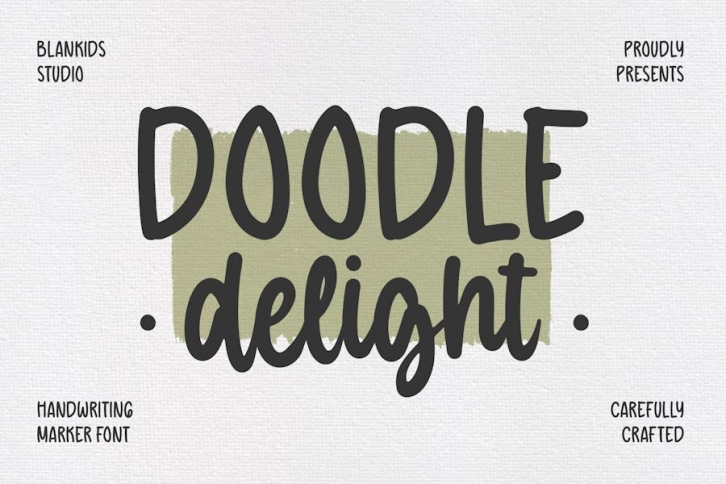 Doodle Delight a Rounded Marker Script Font Font Download