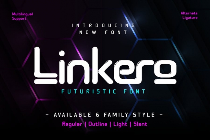 Linkero - Futuristic Font Font Download