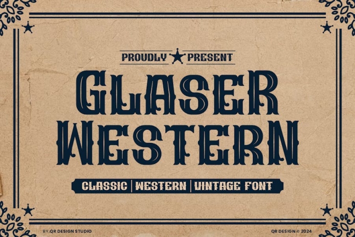 Glaser Western - Vintage & Retro Typeface Font Font Download