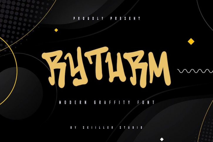Ryturm - Modern Graffiti Font Font Download
