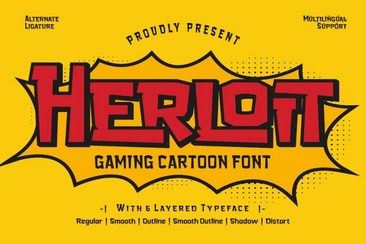 Herloit - Gaming Display Font Font Download