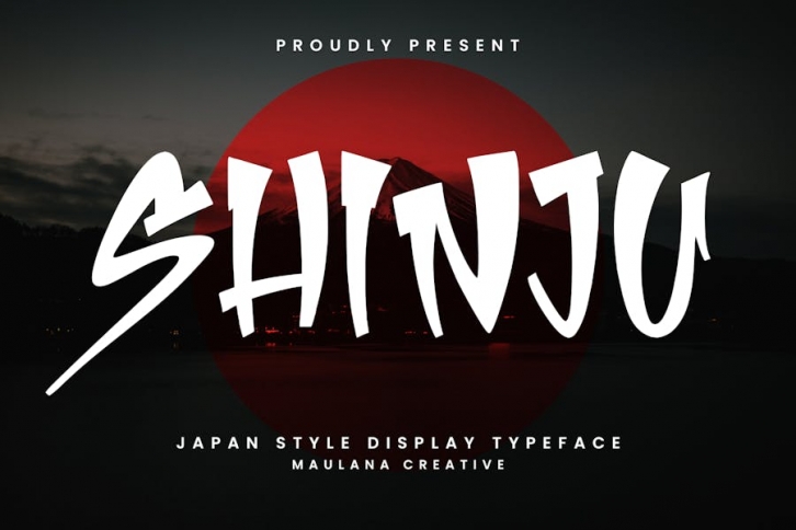 Shinju Display Japanese Handmade Font Typeface Font Download