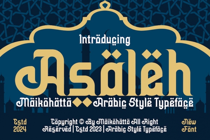 Asaleh - Arabic Style Typeface Font Download