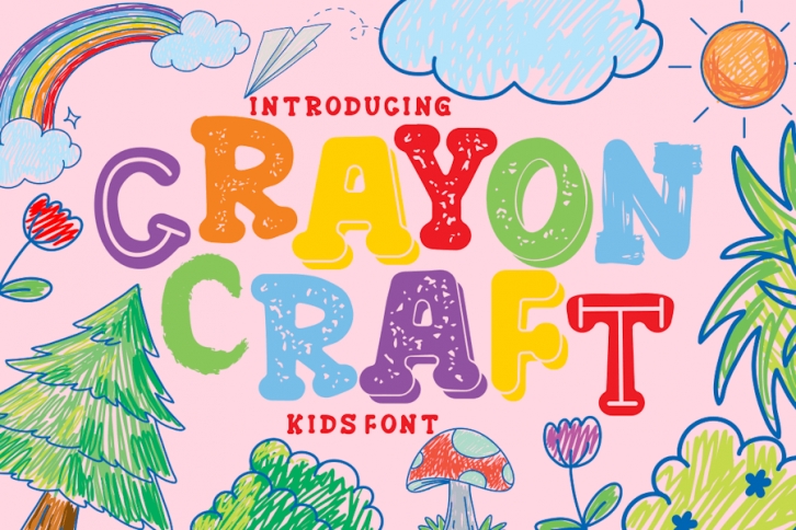 Crayon Craft - Kids Font Font Download