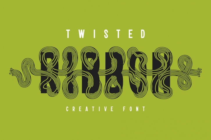 Twisted Ribbon â€” Creative Font Font Download