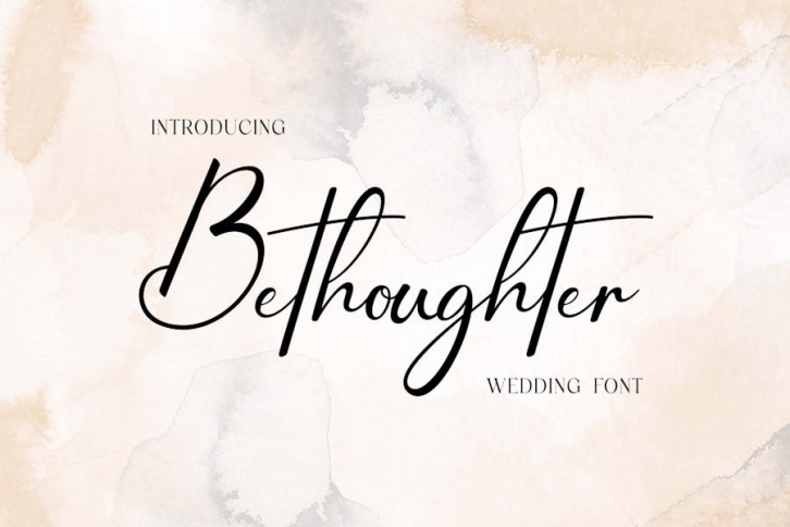Bethoughter Script Wedding Font Font Download