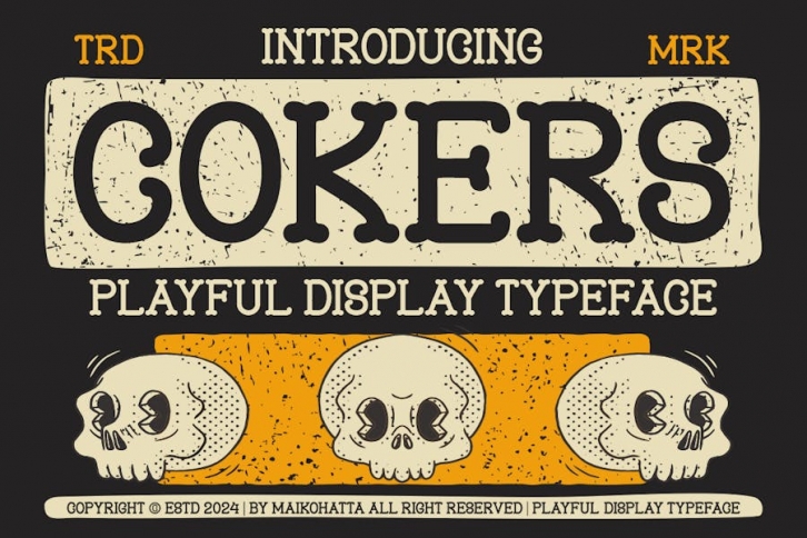 Cokers - Playful Display Typeface Font Download