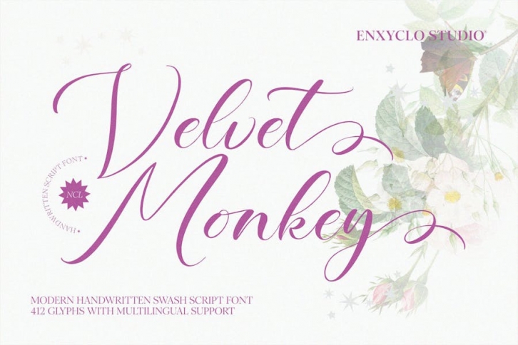 NCL Velvet Monkey - Handwritten Script Font Font Download