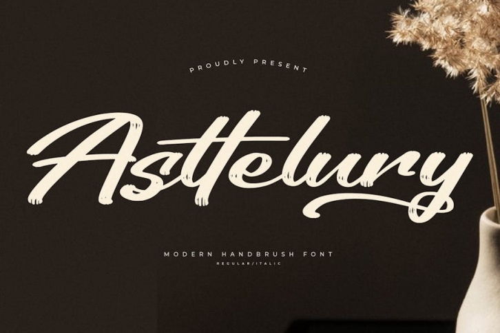 Asttelury Modern Handbrush Font Font Download