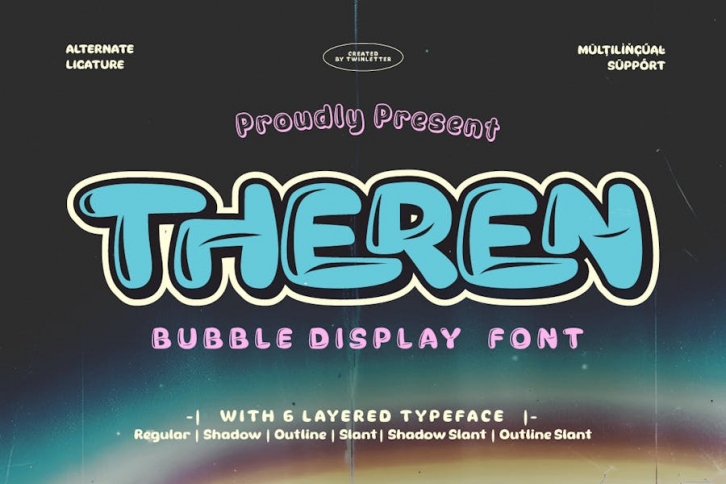Theren - Bubble Display Font Font Download