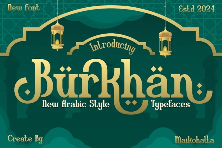 Burkhan - Arabic Style Typeface Font Download