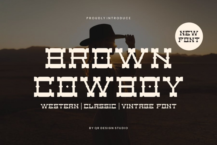 Brown Cowboy - Artdeco & Western Font Font Download