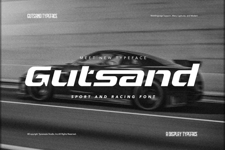 Gutsand - Sport and Racing Expanded Font Font Download