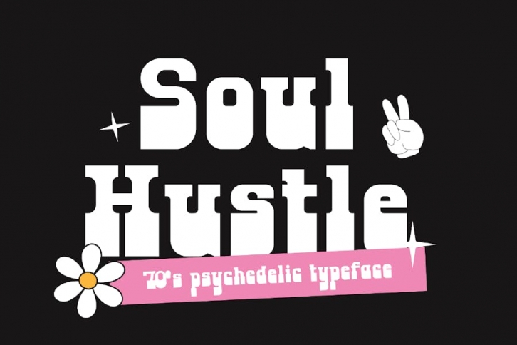Soul Hustle - 1970's Psychedelic Typeface Font Download