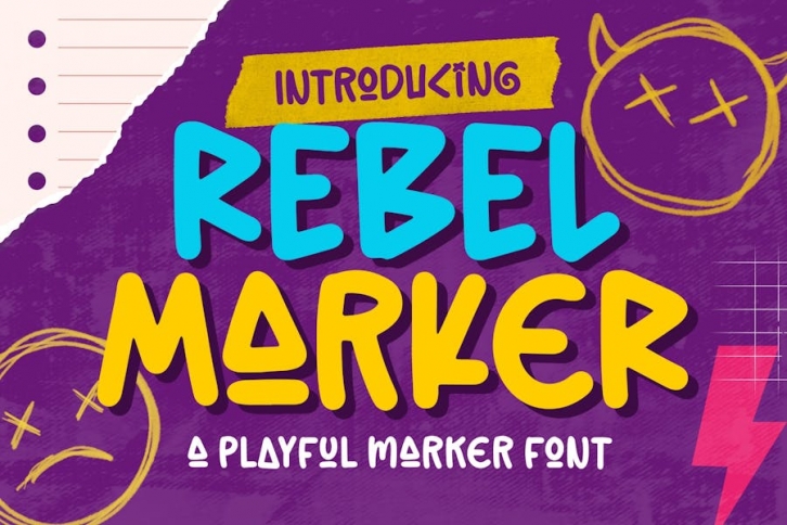 Rebel Marker a Playful Marker Font Font Download