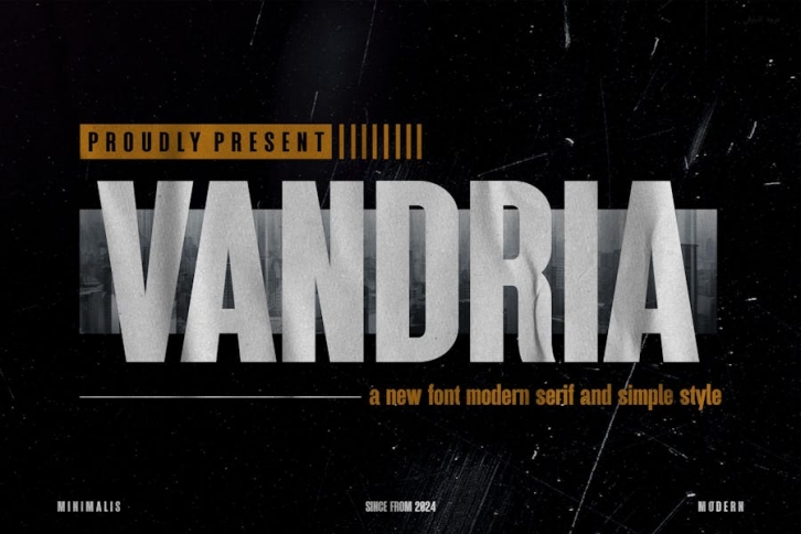 VANDRIA - Modern Condensed Sans Serif Font Download