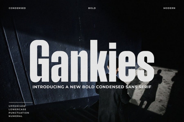 Gankies - Bold Condensed Sans Serif Font Download