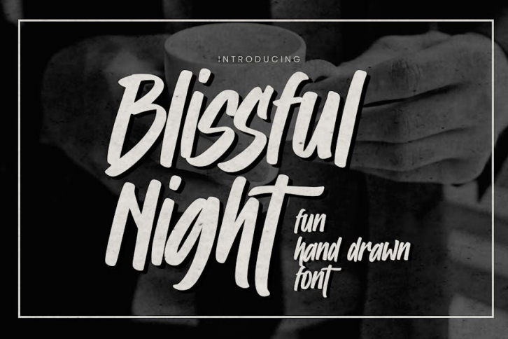 Blissing Night - Fun Hand Drawn Font Font Download