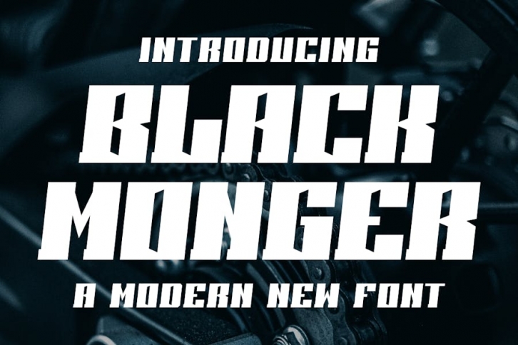 Black Monger - A New Modern Display Font Font Download
