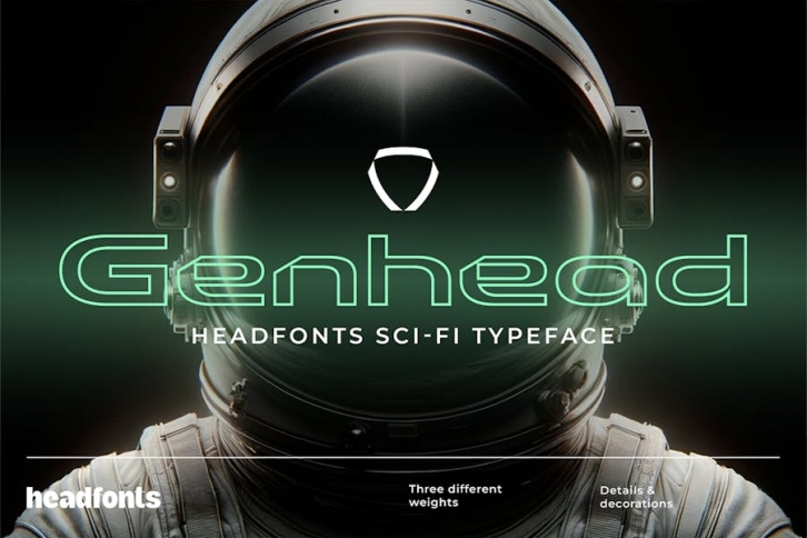 Genhead Outline Futuristic Font Font Download