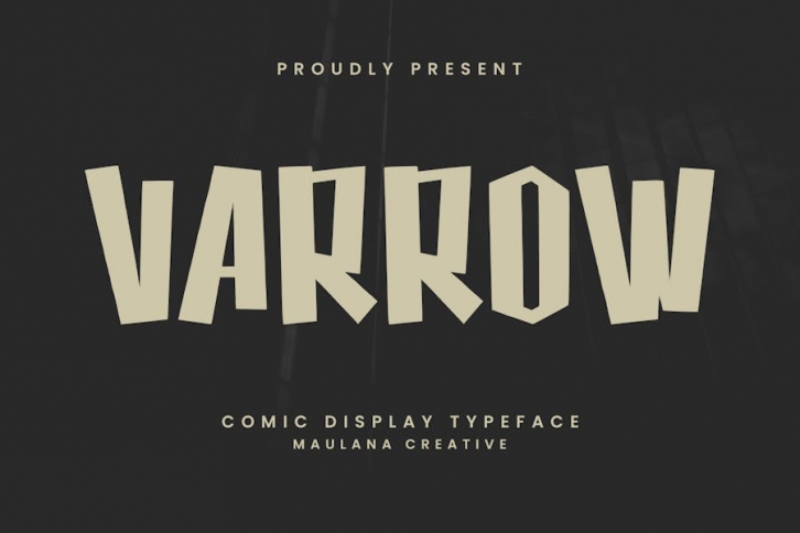 Varrow Comic Display Typeface Handmade Fonts Font Download