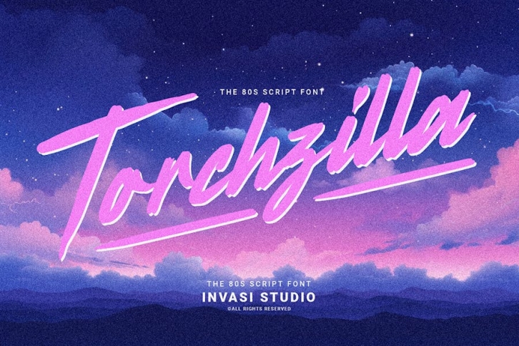 Torchzilla - Retro Script Font Download