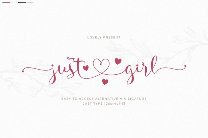 Just Girl Lovely Script Font Download