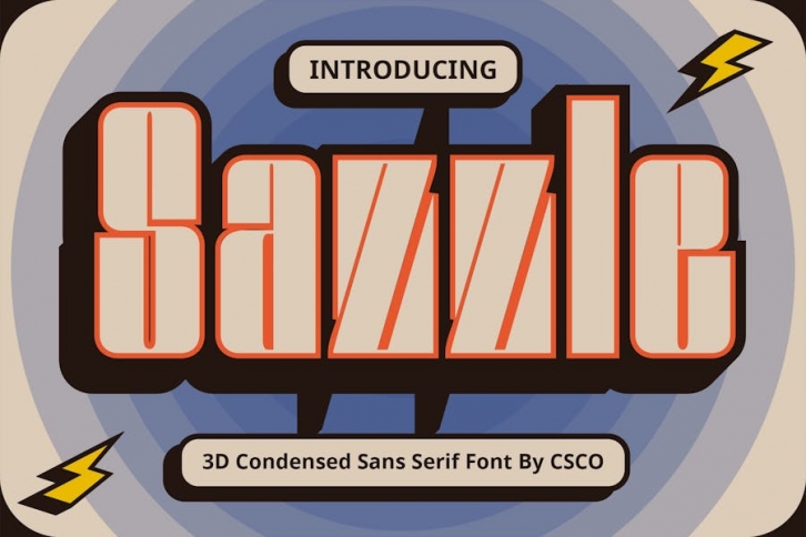Sazzle 3D Font Download