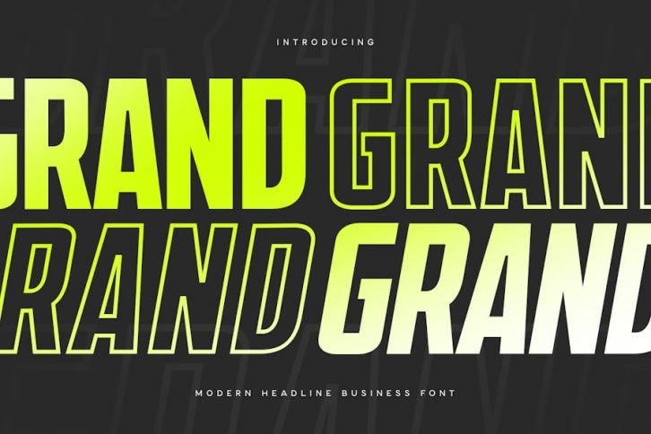 Grand - Modern Headline Business Font Font Download