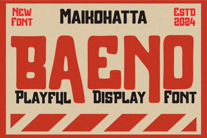 Baeno - Playful Display Font Font Download