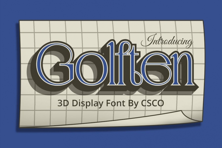 Golften 3D Font Download