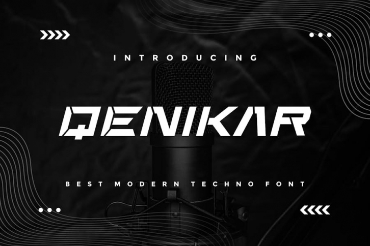 Qenikar - Modern Techno Font Font Download