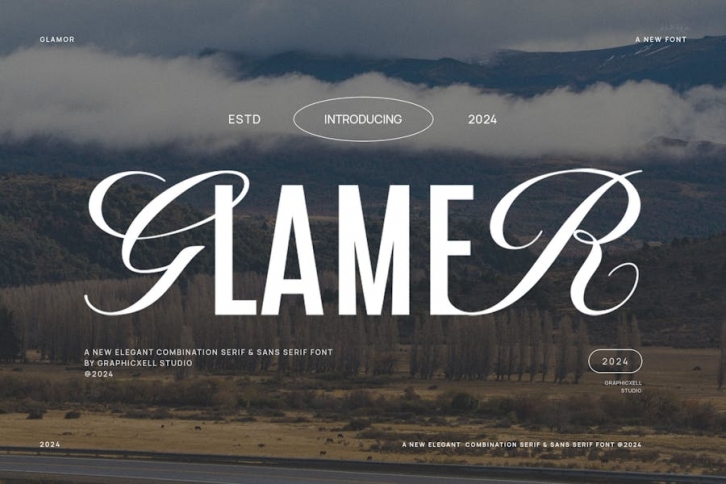 Glamer Sans Serif and Calligraphy Font Typeface Font Download